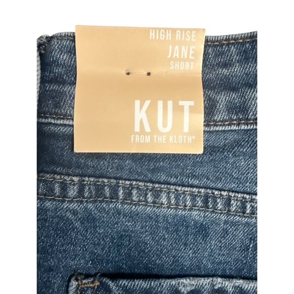 Kut from The Kloth Womens High Waist Jane Raw Hem Denim Jean Shorts Sz 10 New - Picture 5 of 8